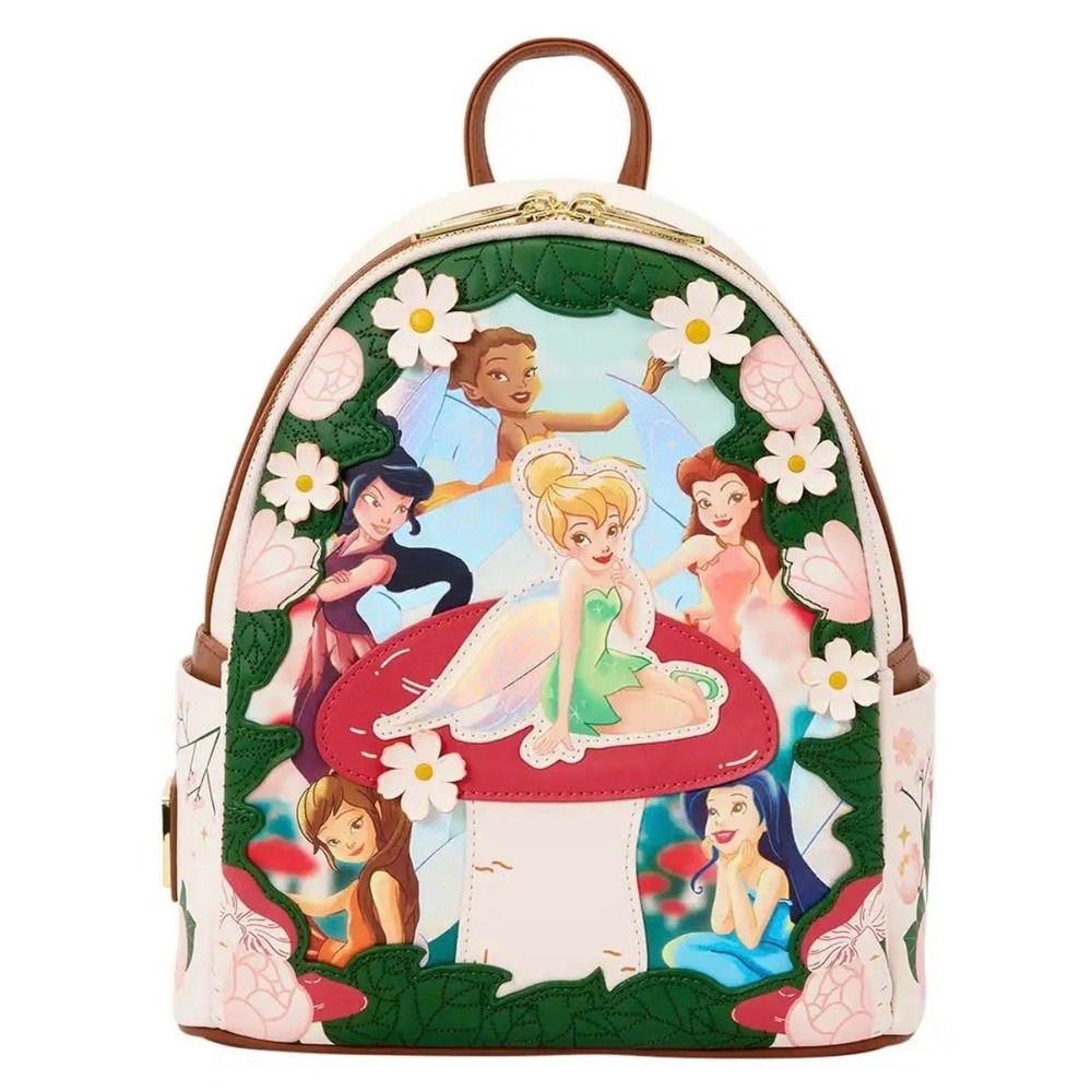 Loungefly Disney Fairies Tinker Bell Mushroom Mini Backpack NWT
